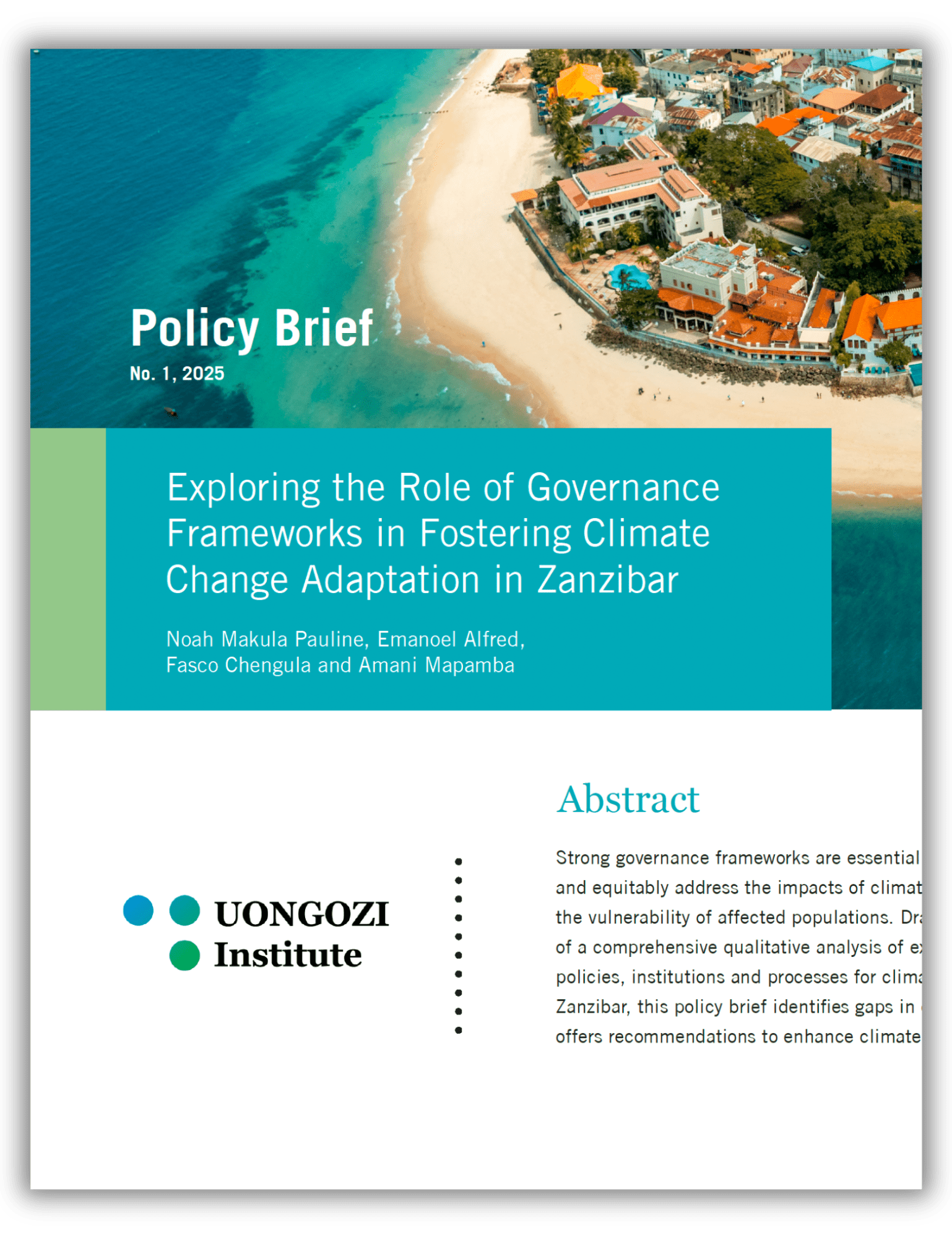 Climate adaptation policy brief